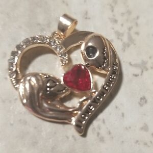 Nightmare Before Christmas Inspired Heart Charm